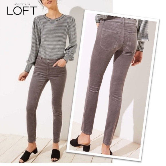 LOFT Pants - NWT LOFT Women's Modern Skinny Gray Corduroy Pants - Style# 70273